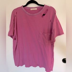 Free People oversized destroyed t-shirt